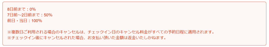 くるりキャンセル規定