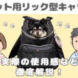 ペット用リュック型キャリーの使用感や使った人だけが分かるメリット・デメリットを徹底解説!