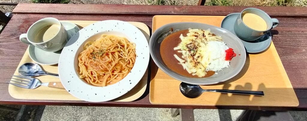 パスタとカレー